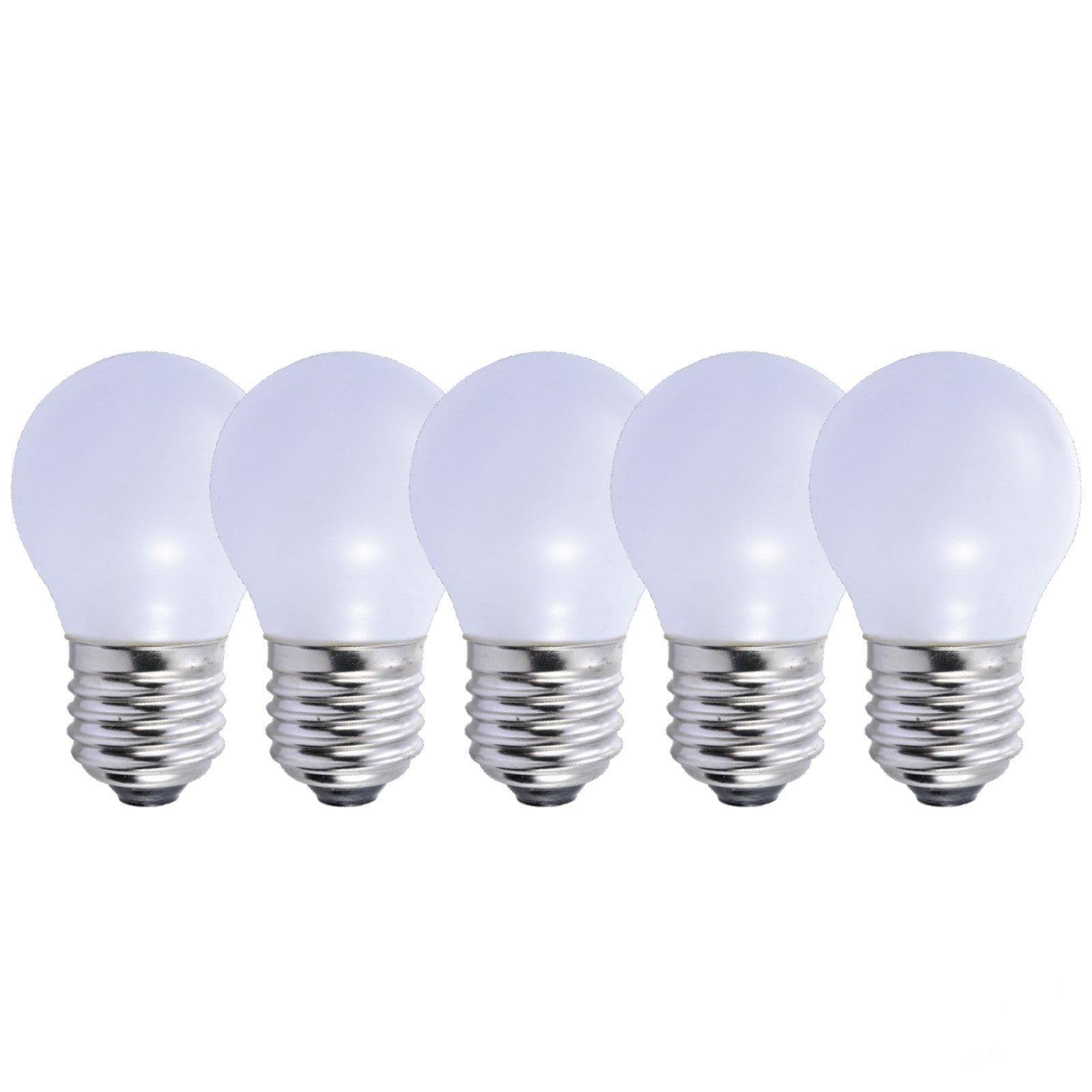 3 Watts E27 LED Bulb Opal Golf Ball Cool Dimmable Pack 5