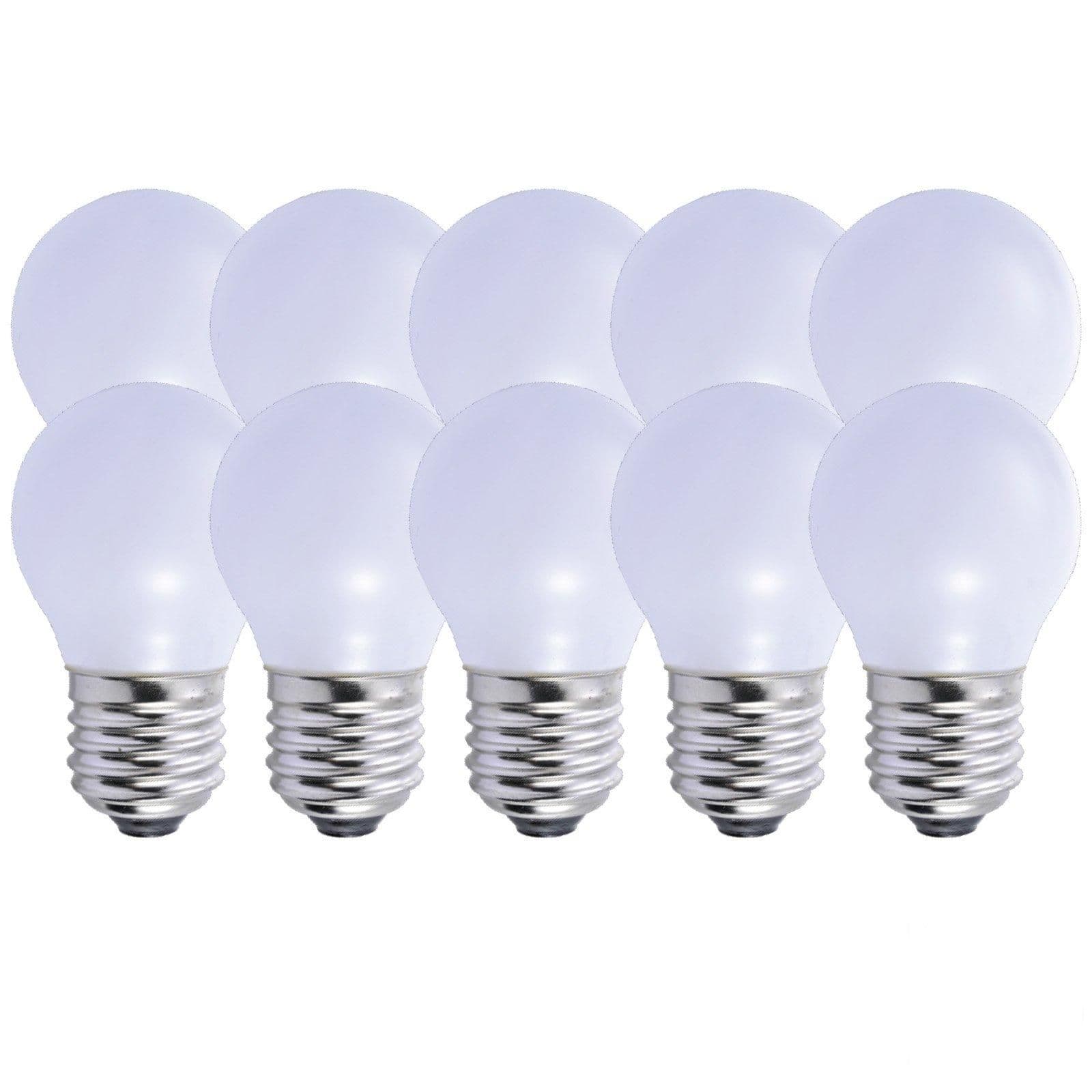 3 Watts E27 LED Bulb Opal Golf Ball Cool Dimmable Pack 10