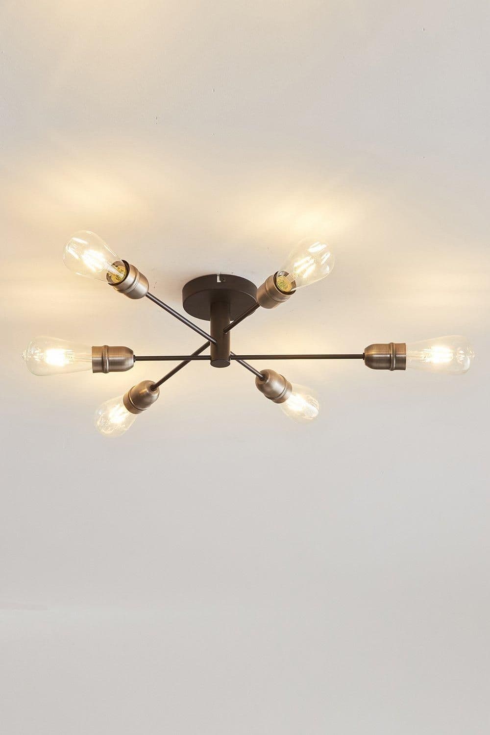 5 Light Ceiling Spotlight Dimmable E27 ES Bulb Cap