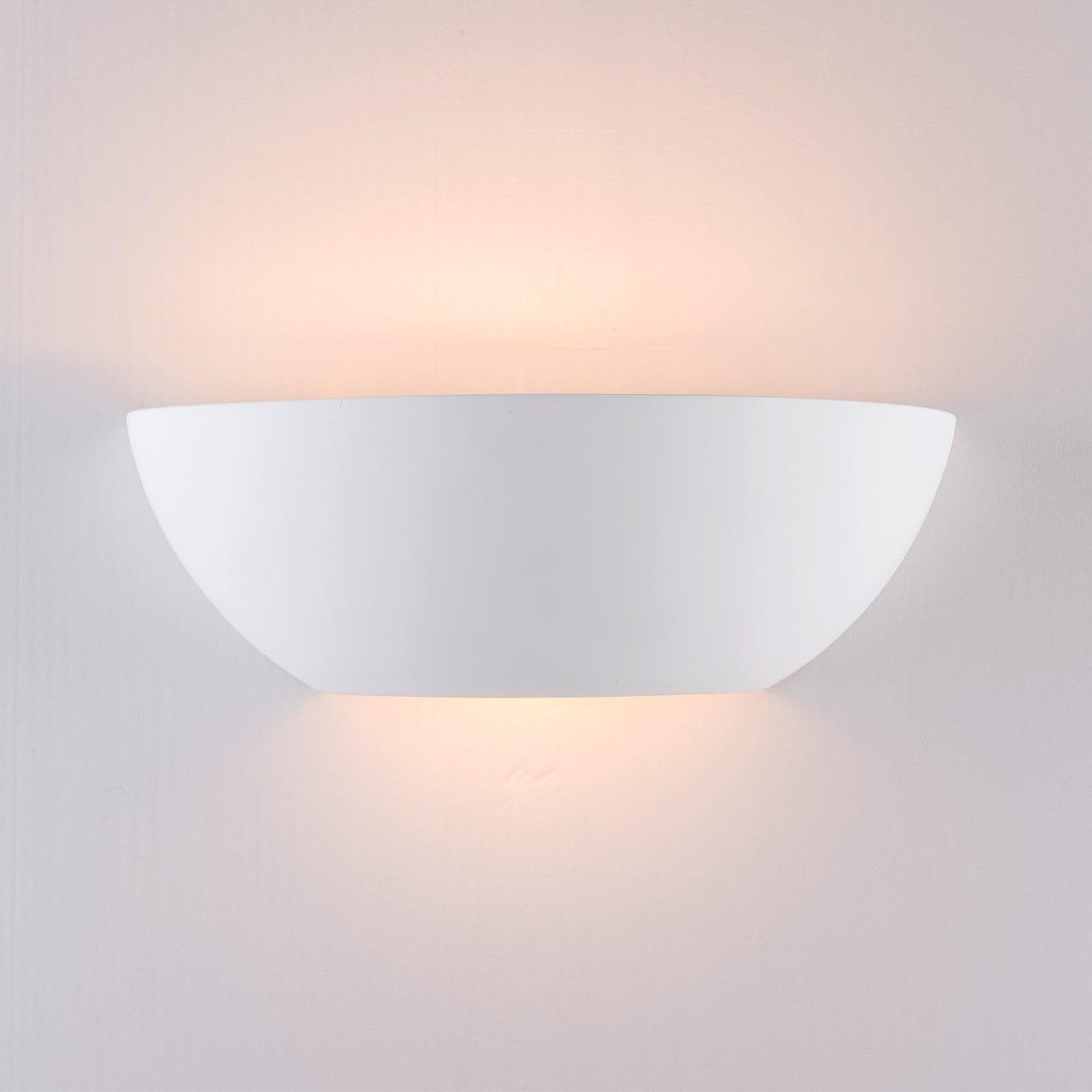 Ceramic Up Down Wall Light Open Semi Circle Shade