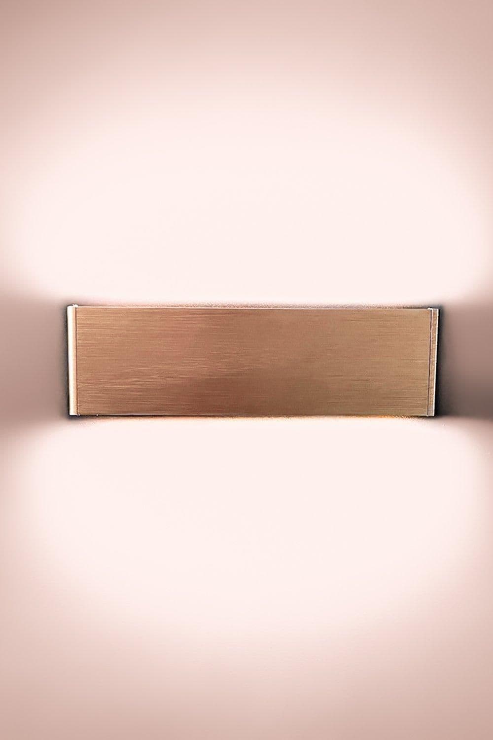 LED Up Down Wall Light Brushed Bronze Finish Warm 8W Non Dimmable