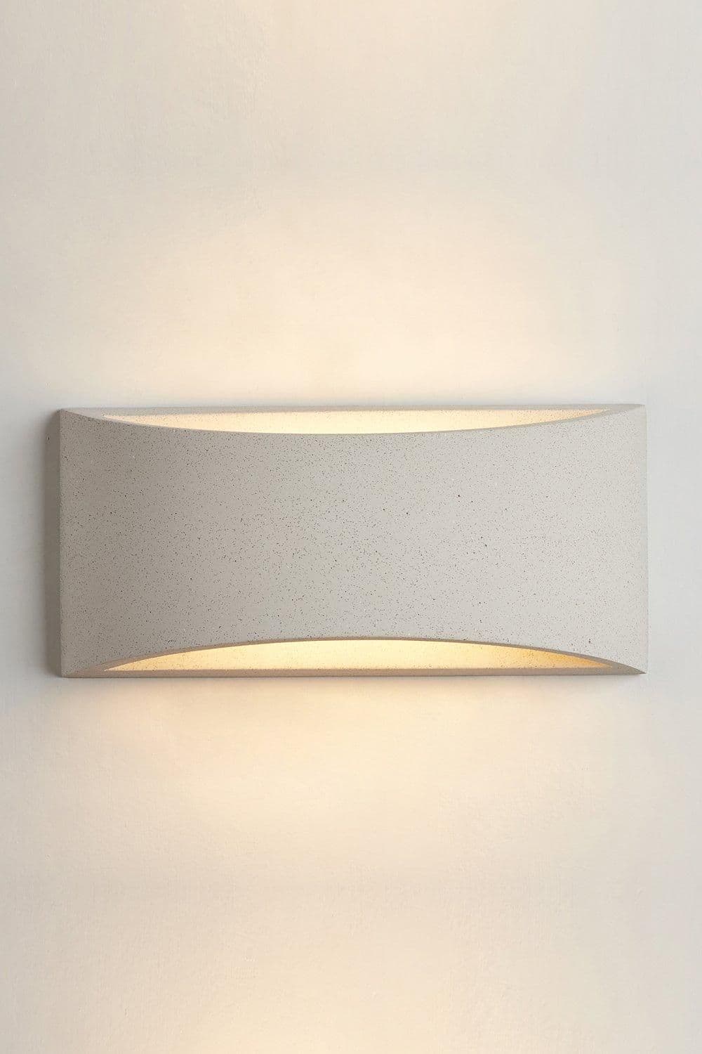 Concrete Art Deco Plaster Indoor Wall Light Large