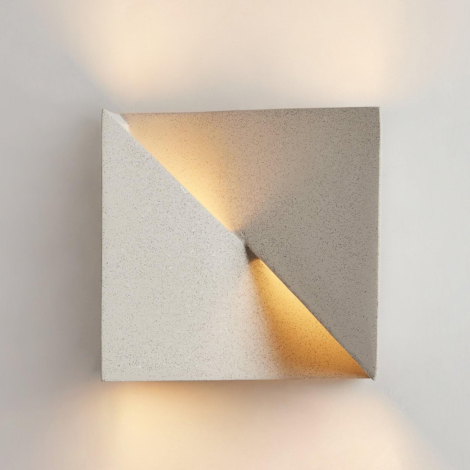 Art Deco Up Down Wall Light Concrete Ceramic Finish