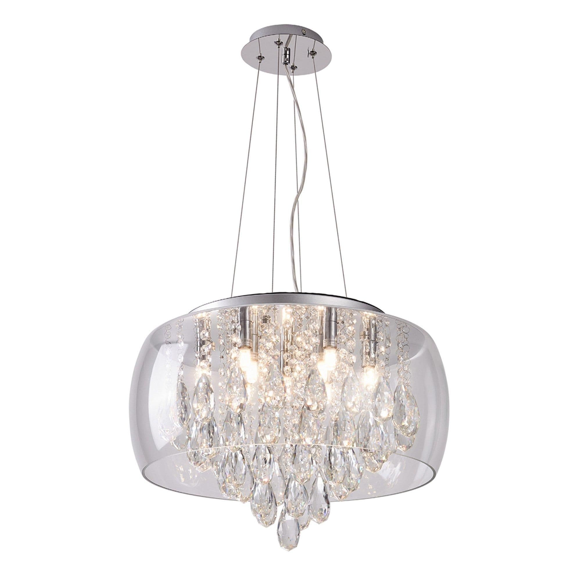 9 Light Pendant Ceiling Light Large shade crystals