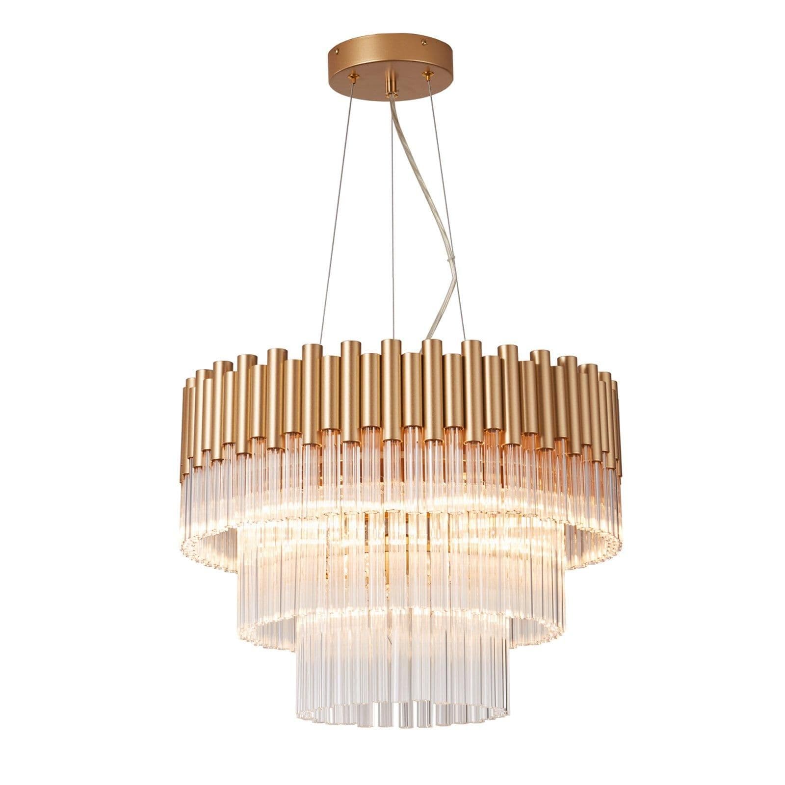 7 Light Pendant Ceiling Light Decorative Glass Rods