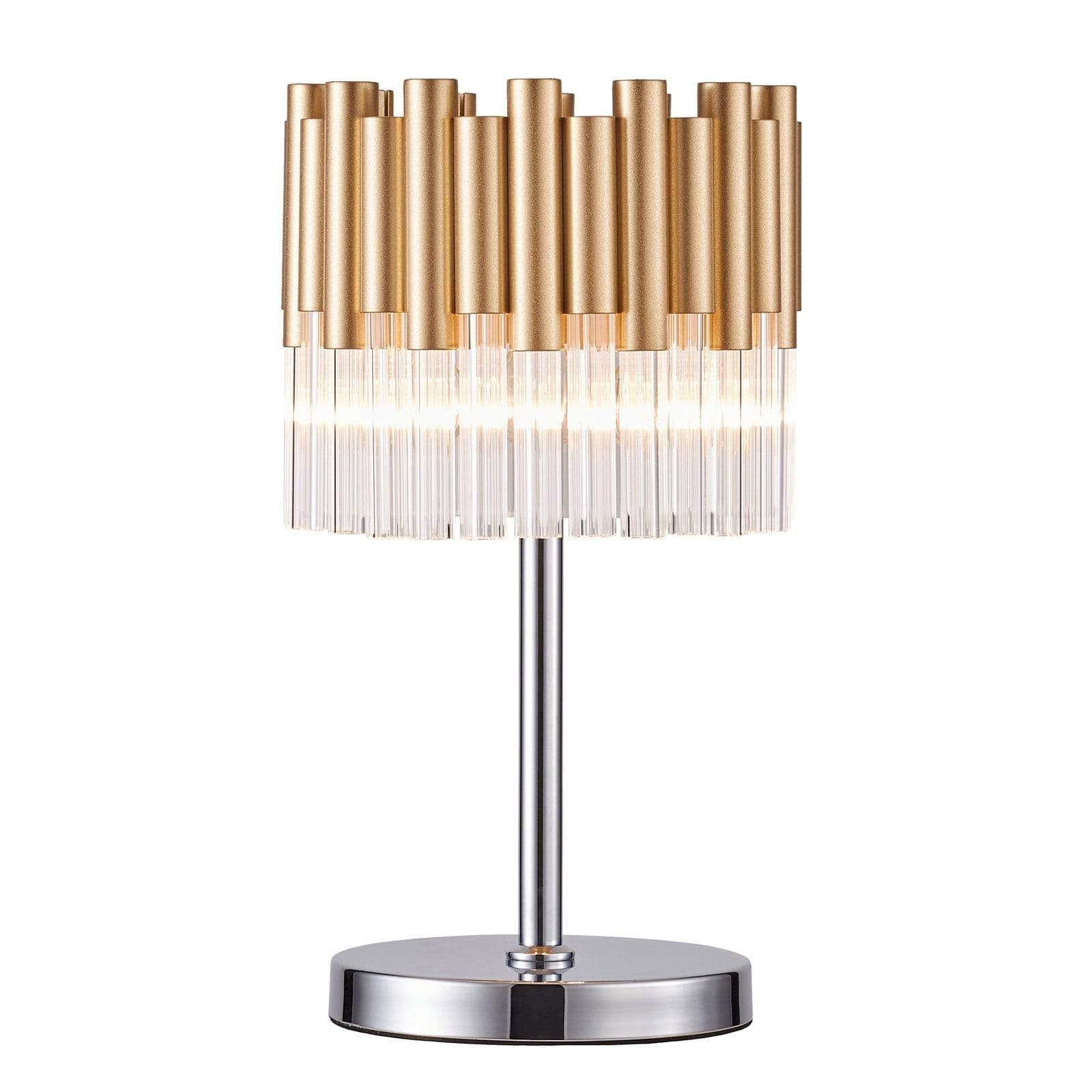 3 Light Table Lamp Decorative Glass Rods