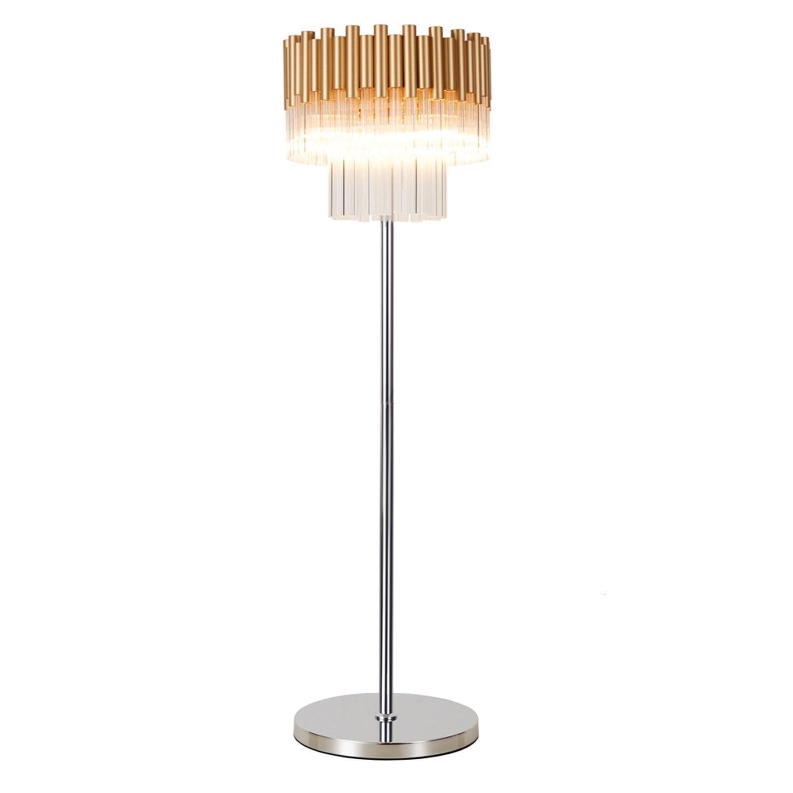 3 Light Floor Lamp Decorative Glass Rods