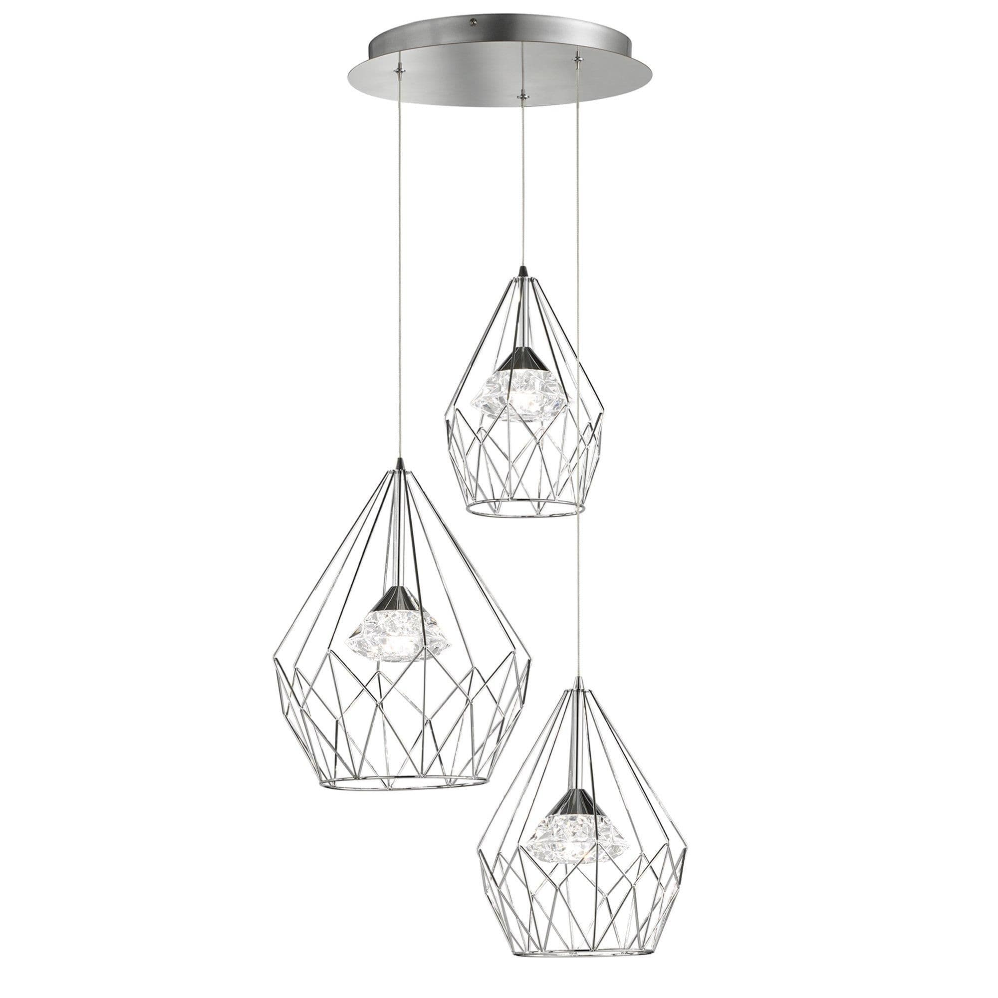 LED Spiral Pendant Ceiling Light different shade sizes