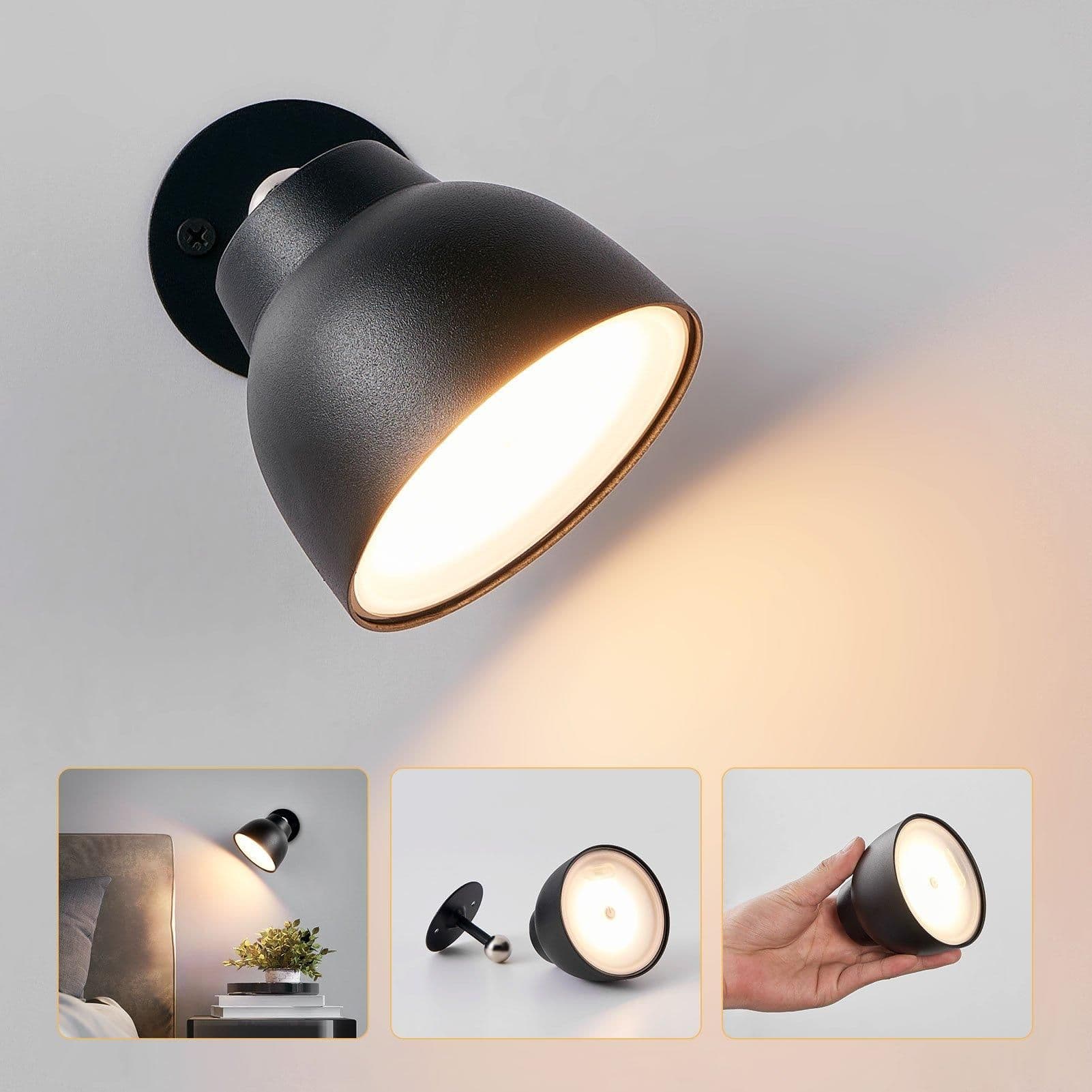 LED Wireless Wall Lamp Touch Control Battery Operated Wall Sconce