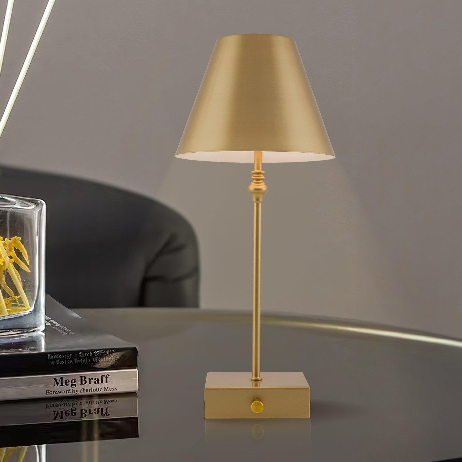 Cordless Table Lamp Modern LED Rechargeable Lamp Dimmer Switch