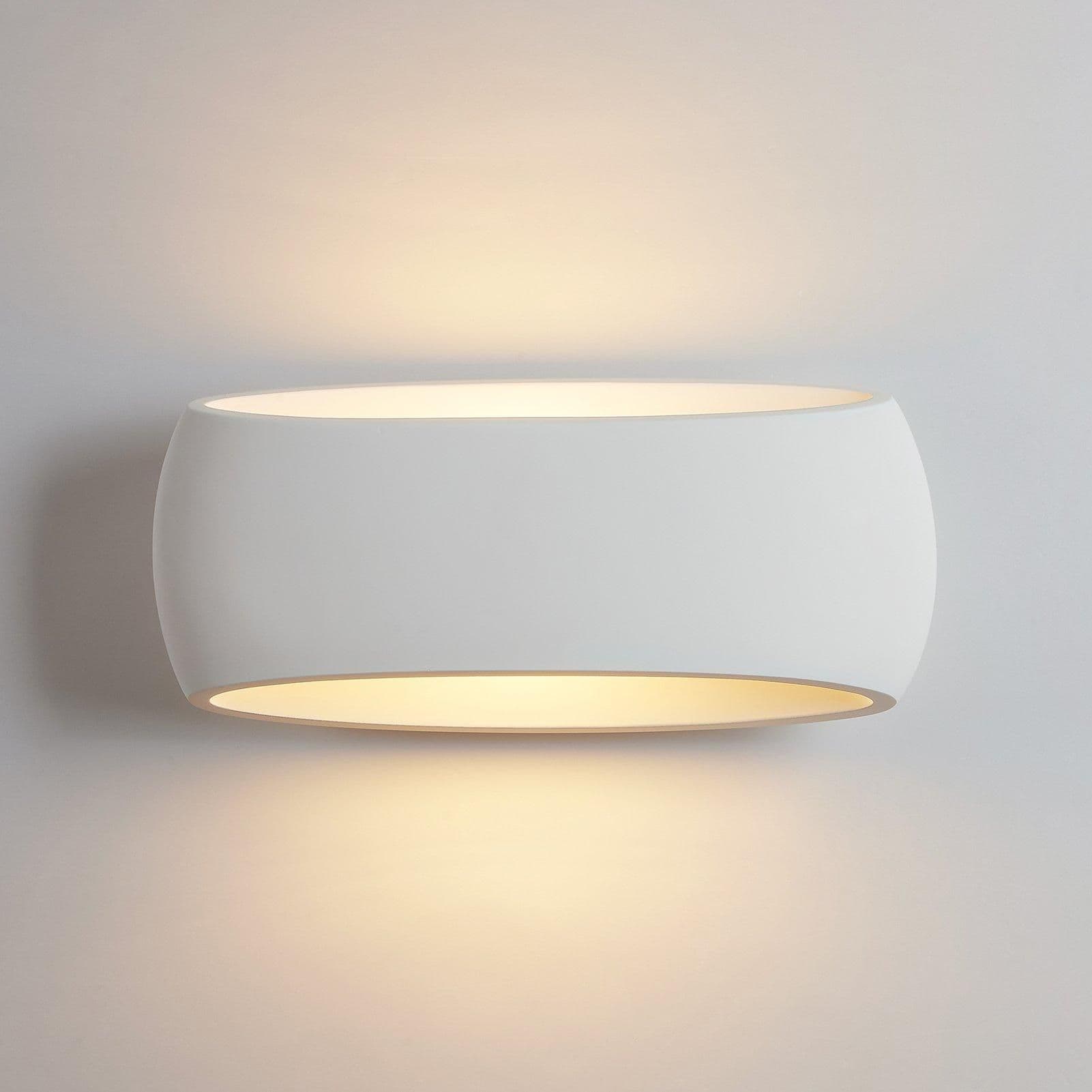 Large Wall Sconce Lamp Oval Ceramic Shade Wall Mounted Light