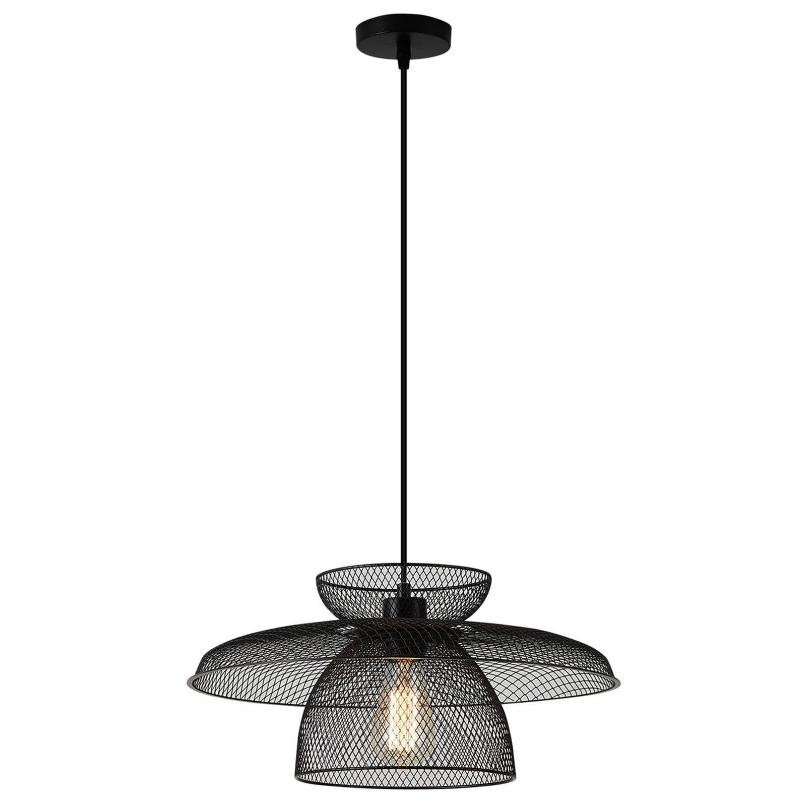 Pendant Ceiling Light Metal Mesh Shade Hanging Industrial Light