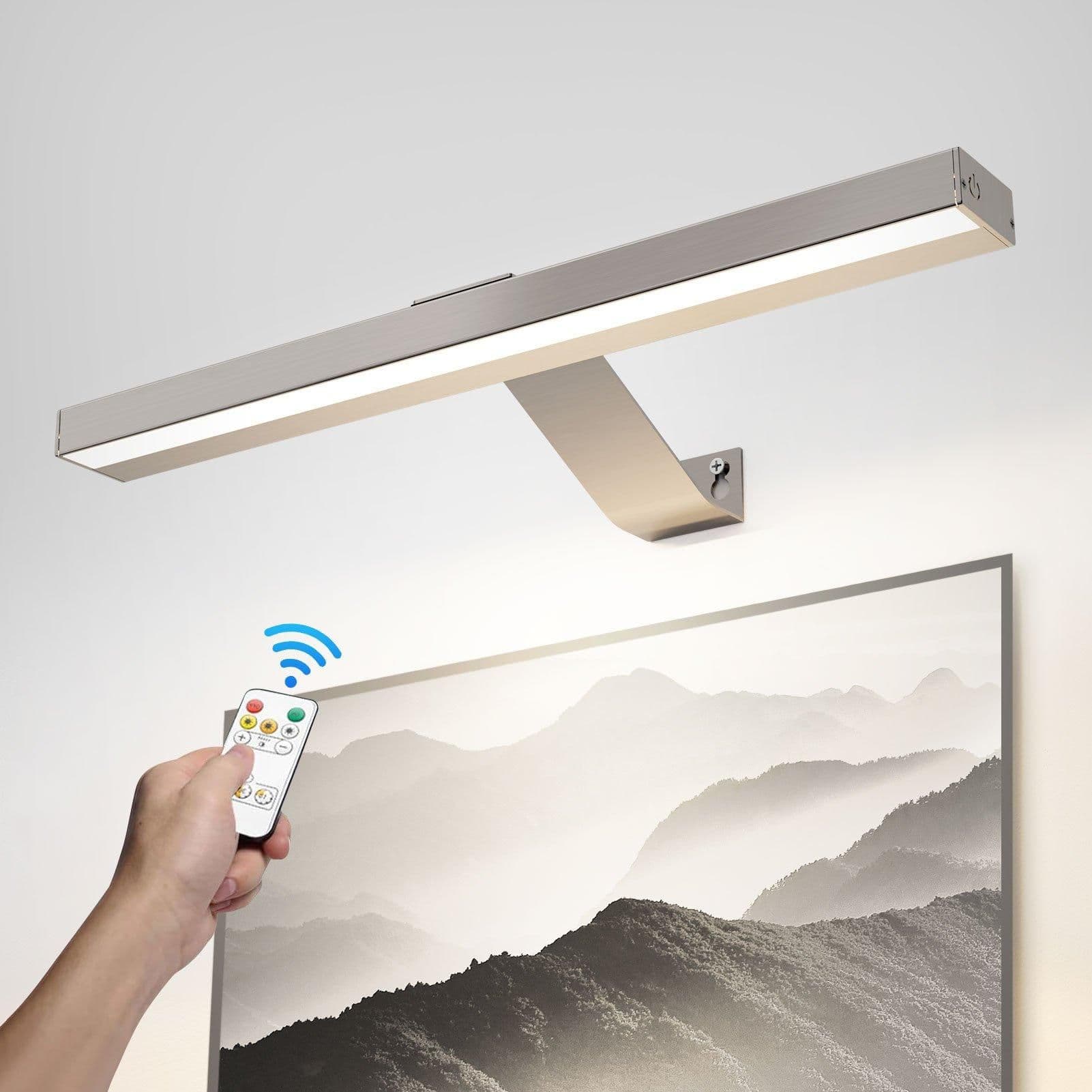 Picture light Wall Brushed Nickel Magnetic Rechargeable Lamp