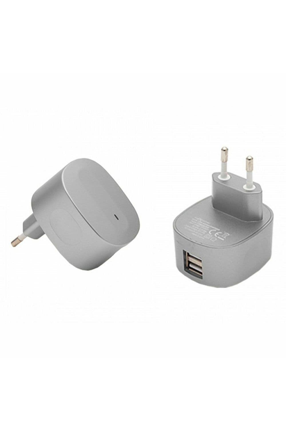 Multicoloured Dual USB Mains Charger 2.4 AMP Plug