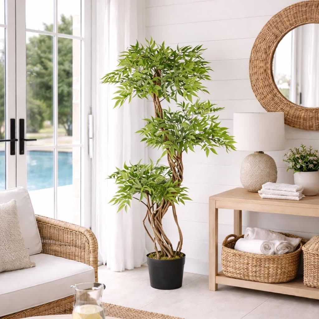 140cm Realistic Artificial Ruscus Fruticosa Tree Ficus Tree