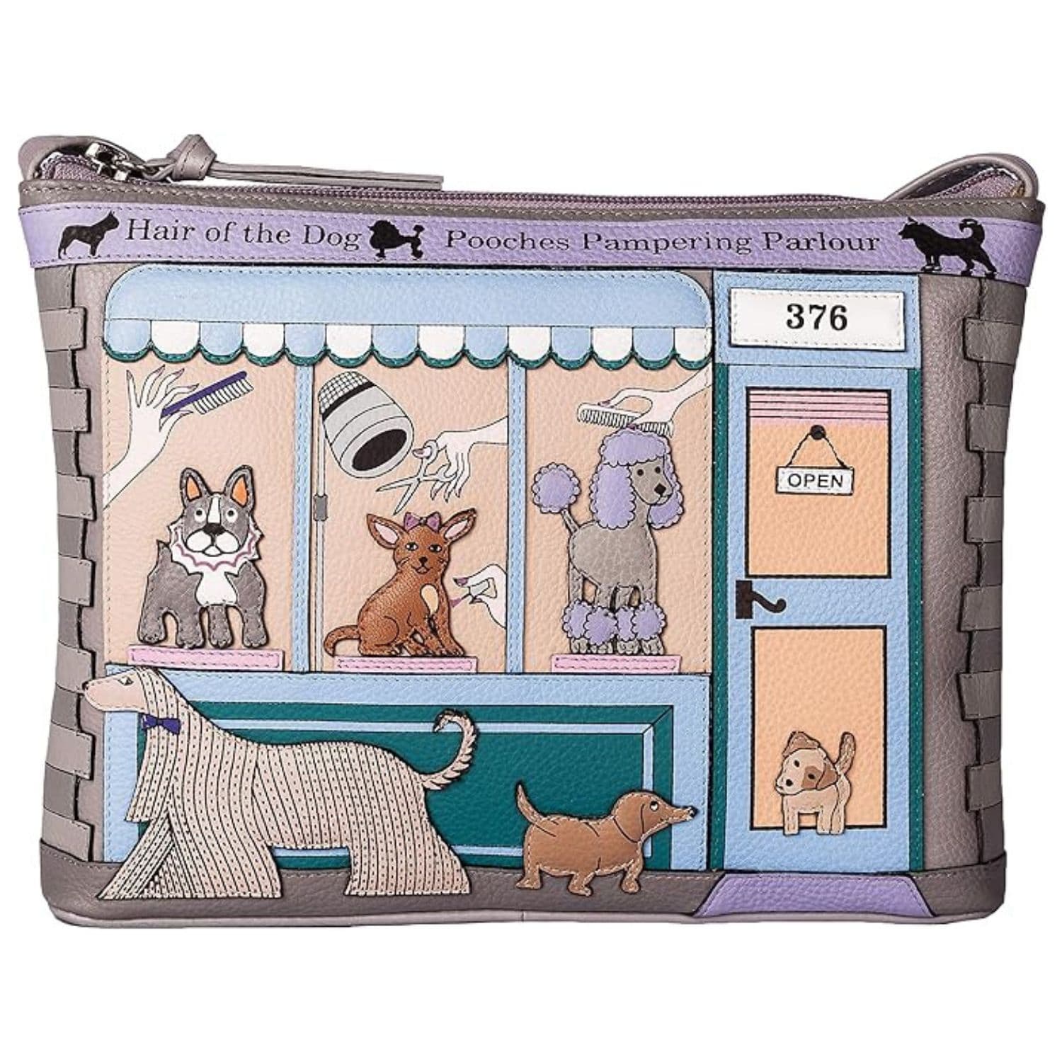 Pampered Pooch Crossbody Bag Dog Grooming Parlour