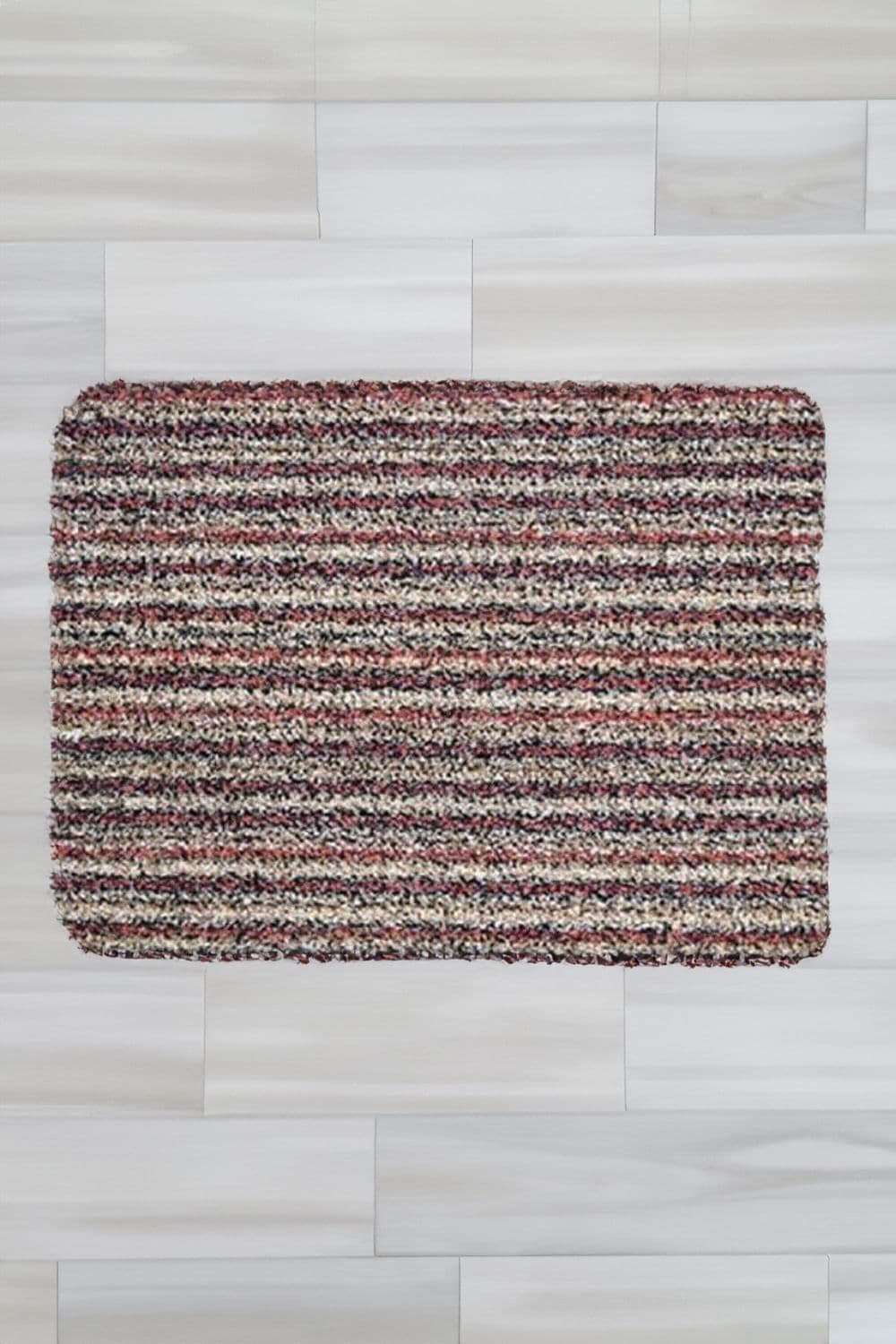 100% Cotton Dirt Stopper Anti Slip Door Mat 50 x 75cm Stripe