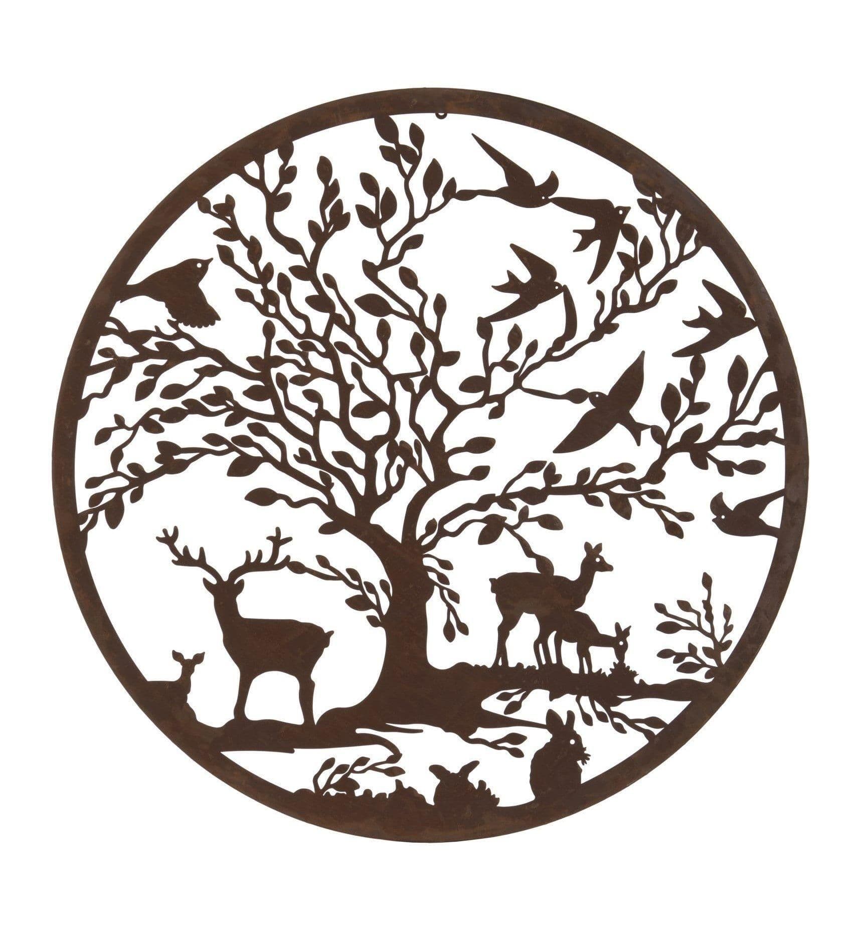 Woodland Animals Garden Wall Screen 1m Diameter