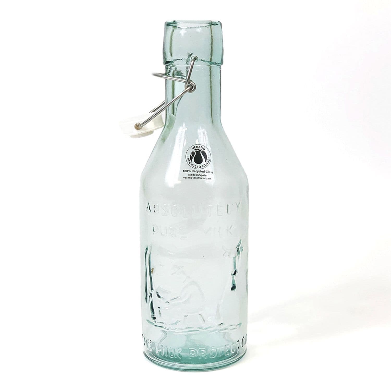 Recycled Glass Creative Entertaining Kitchen Dining Absolute Milk Bottle 1L
