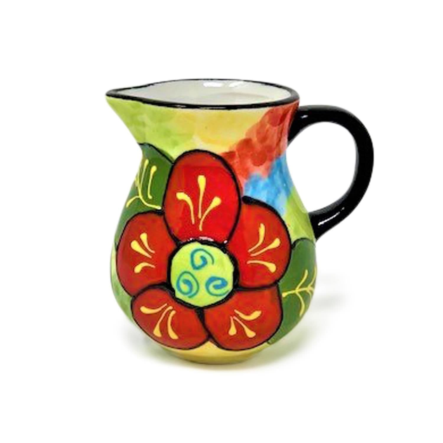 Classic Spanish Hand Painted Home Decor Mini Pourer Jug (H) 9cm Floral