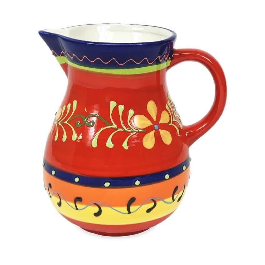 Classic Spanish Hand Painted Home Decor Medium Pourer Jug 1L Daisy Chains