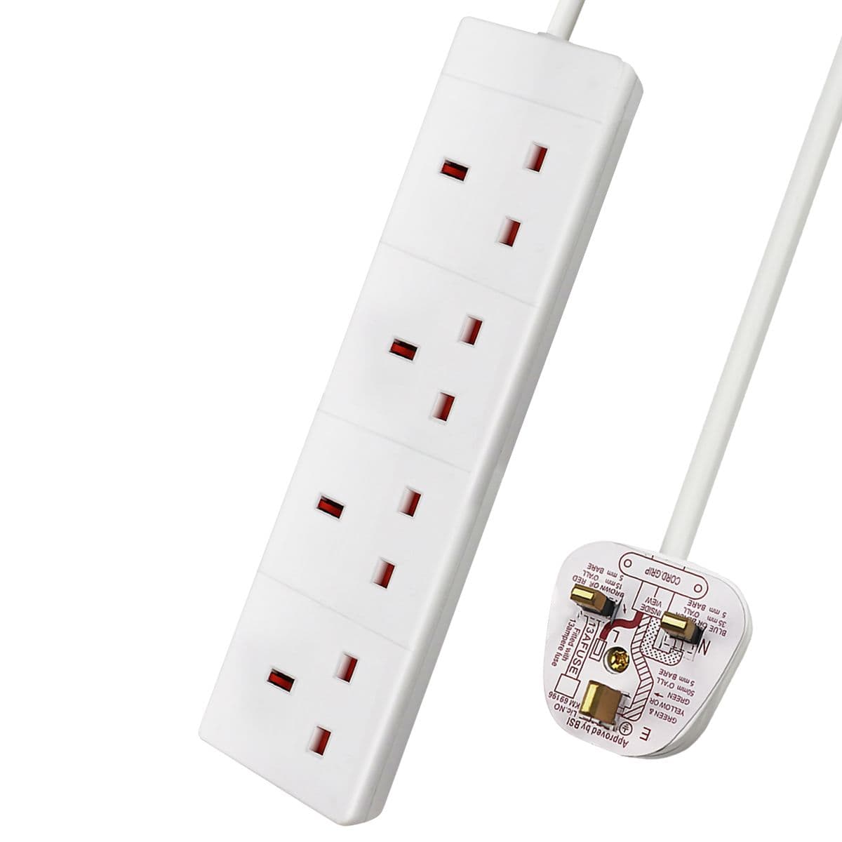 4 Way Extension Leads 1M