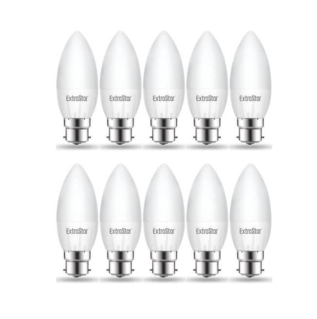 4W LED Candle Light Bulb B22 Daylight 6500K Clampshell pack 10