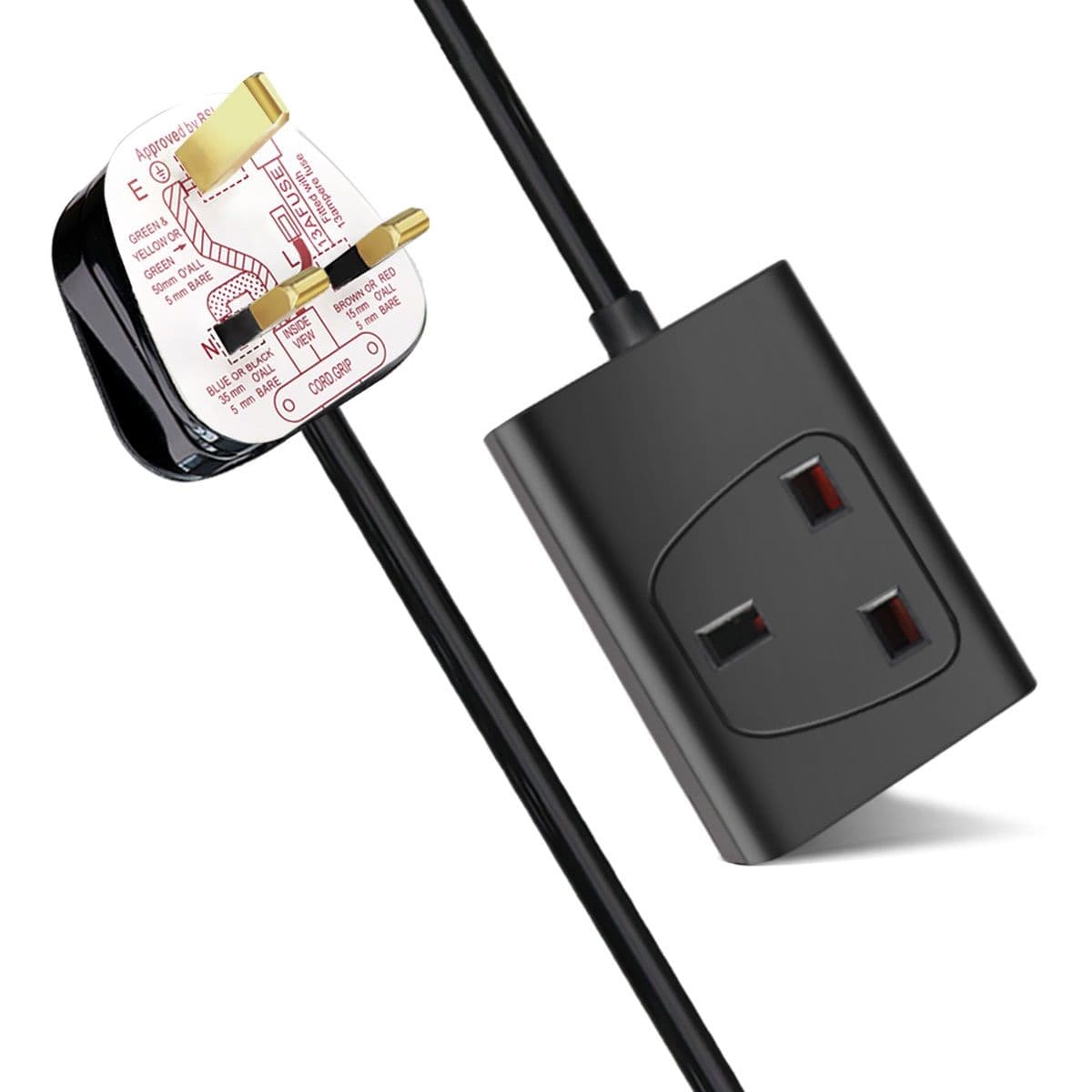 1 Way Extension Leads Cable 3G1.25 3M