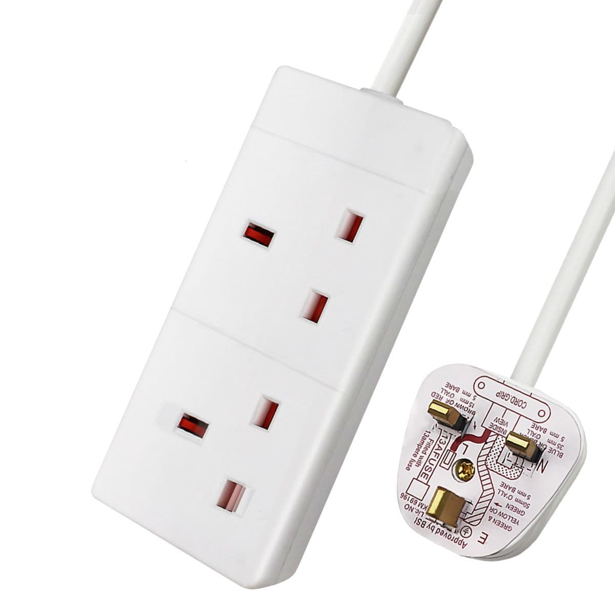 2 Gang Extension Leads 2M