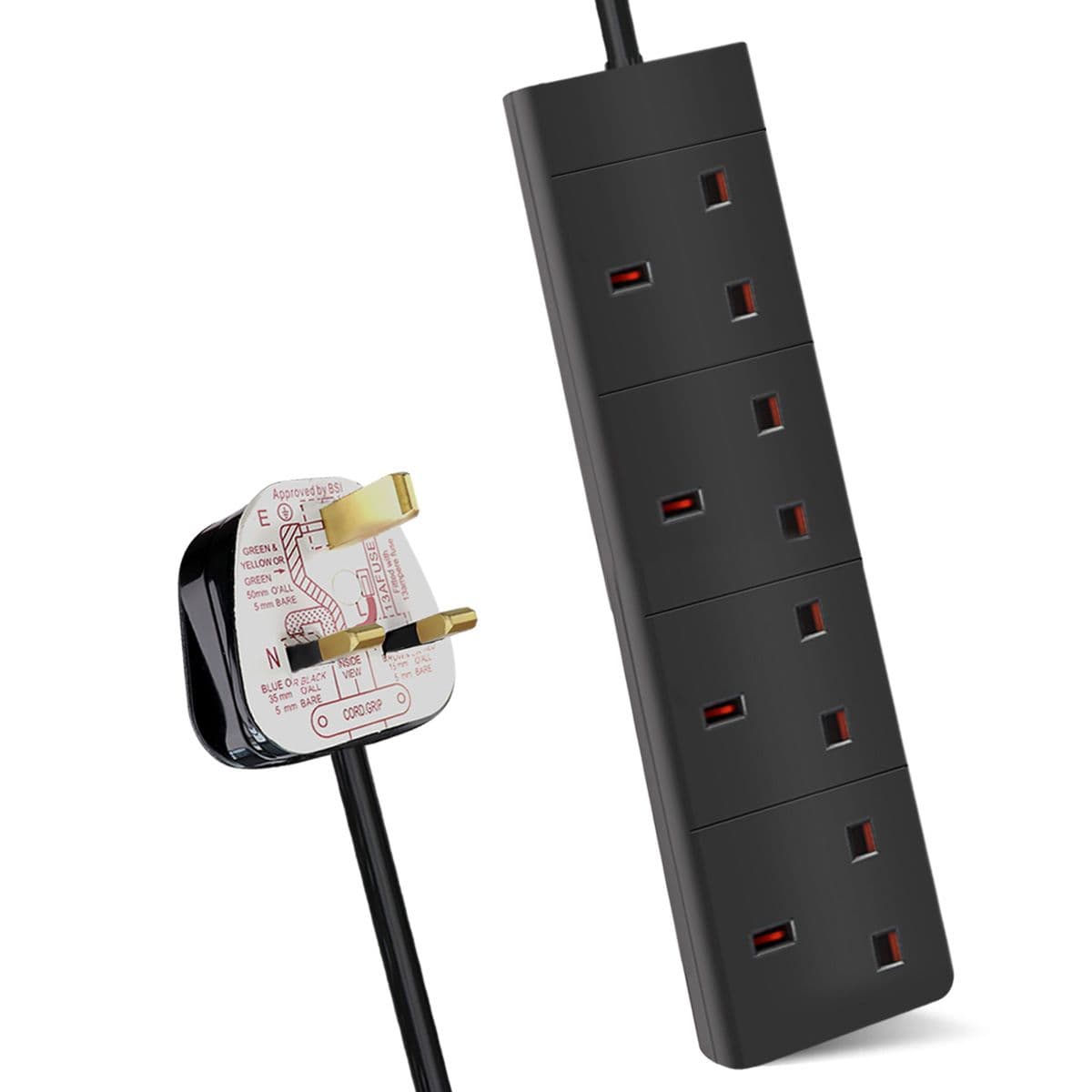 4 Way Extension Leads 1M