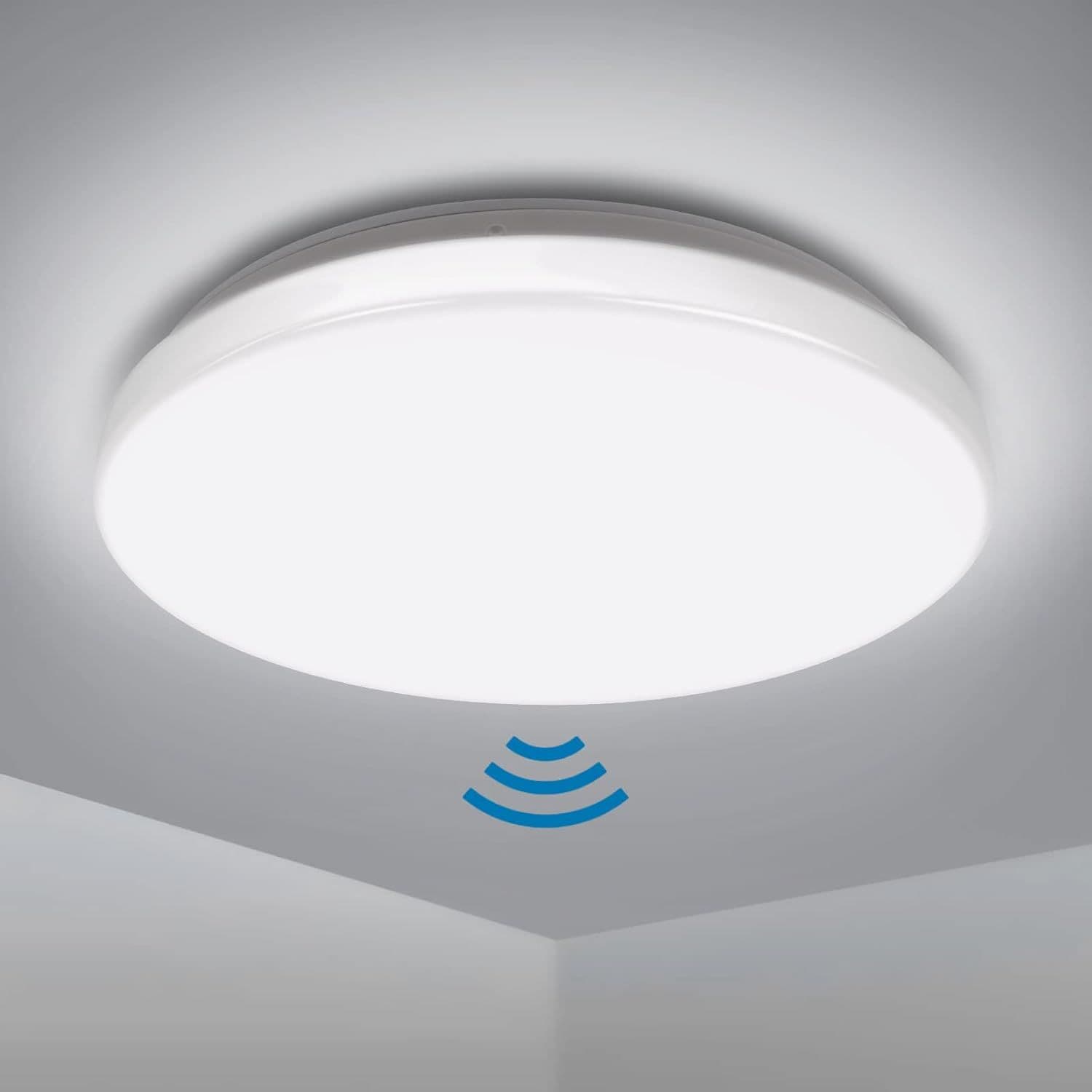 18W LED Microwave Sensor Ceiling Light Cold 6500K