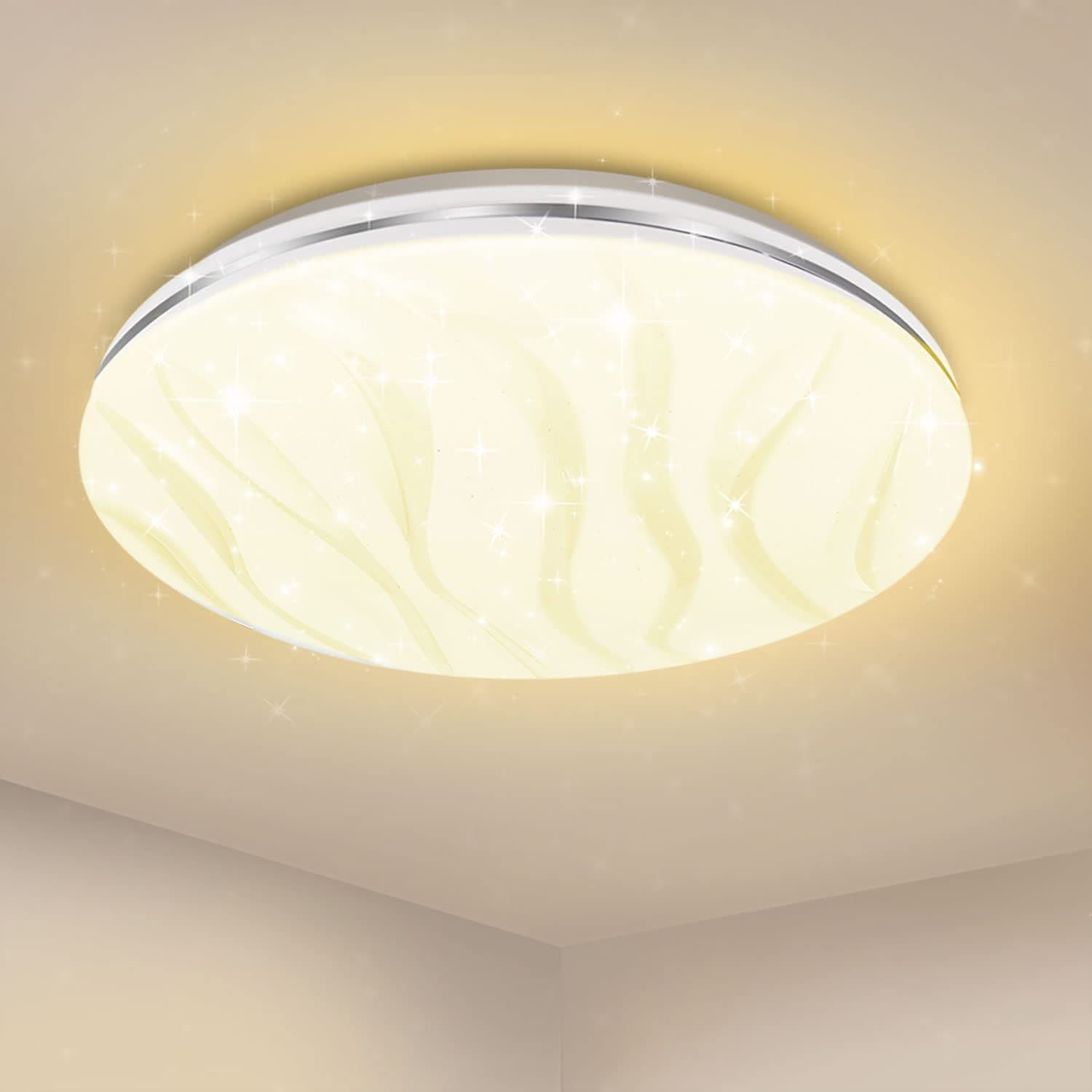 24W LED Integrated Flush Light Ceiling Light warm 38cm