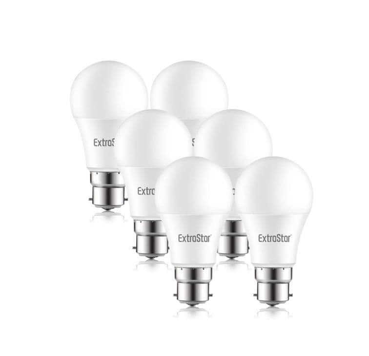 9W LED Globe Bulb B22 Warm 3000K pack 6