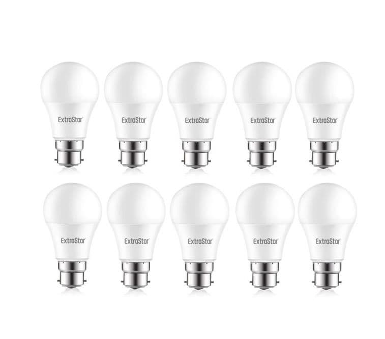 8W LED Globe Bulb B22 Warm 3000K pack 10