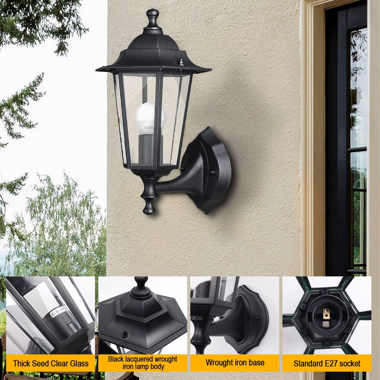 Outdoor Wall Lantern Garden light IP44
