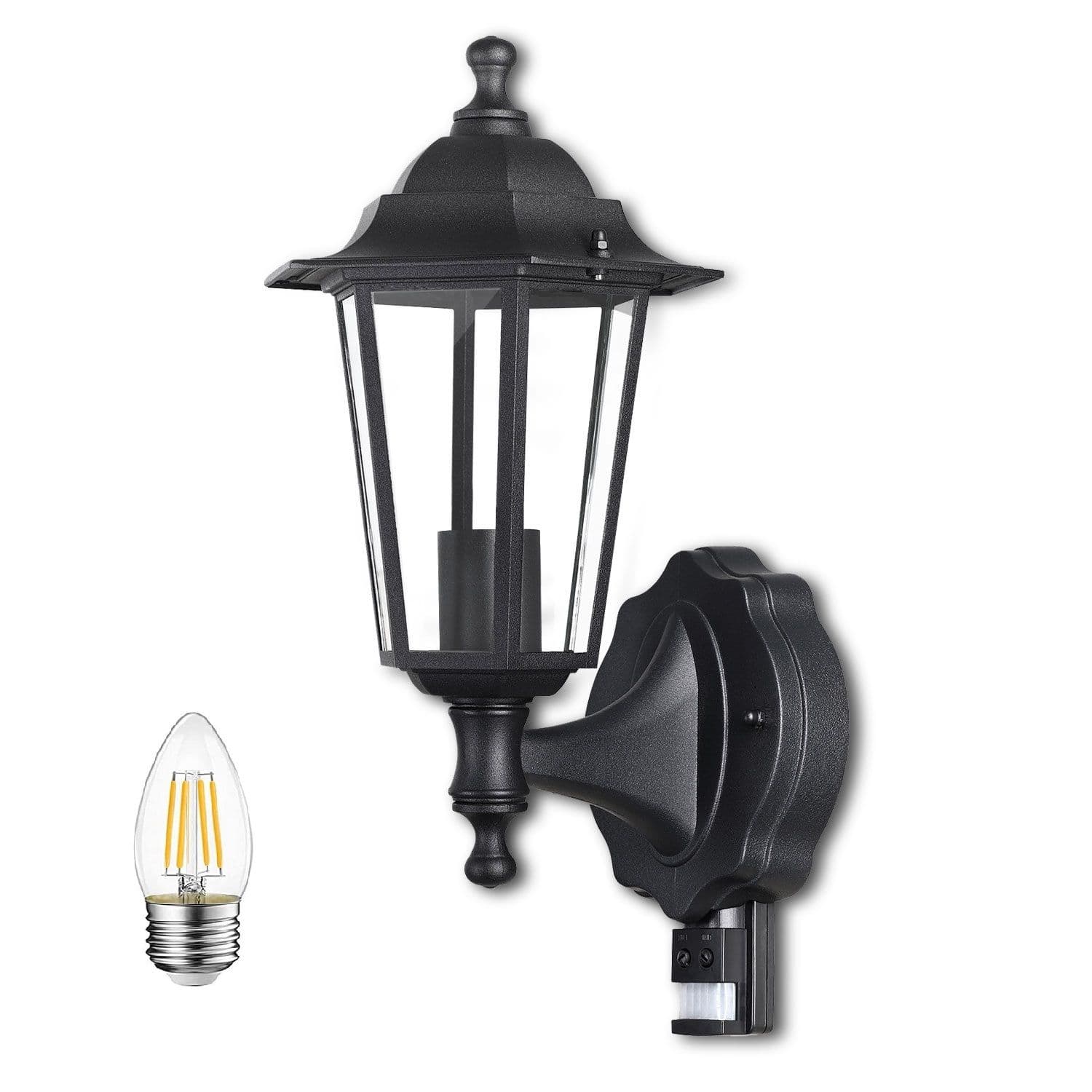 Outdoor PIR Wall Lantern Garden Light IP44