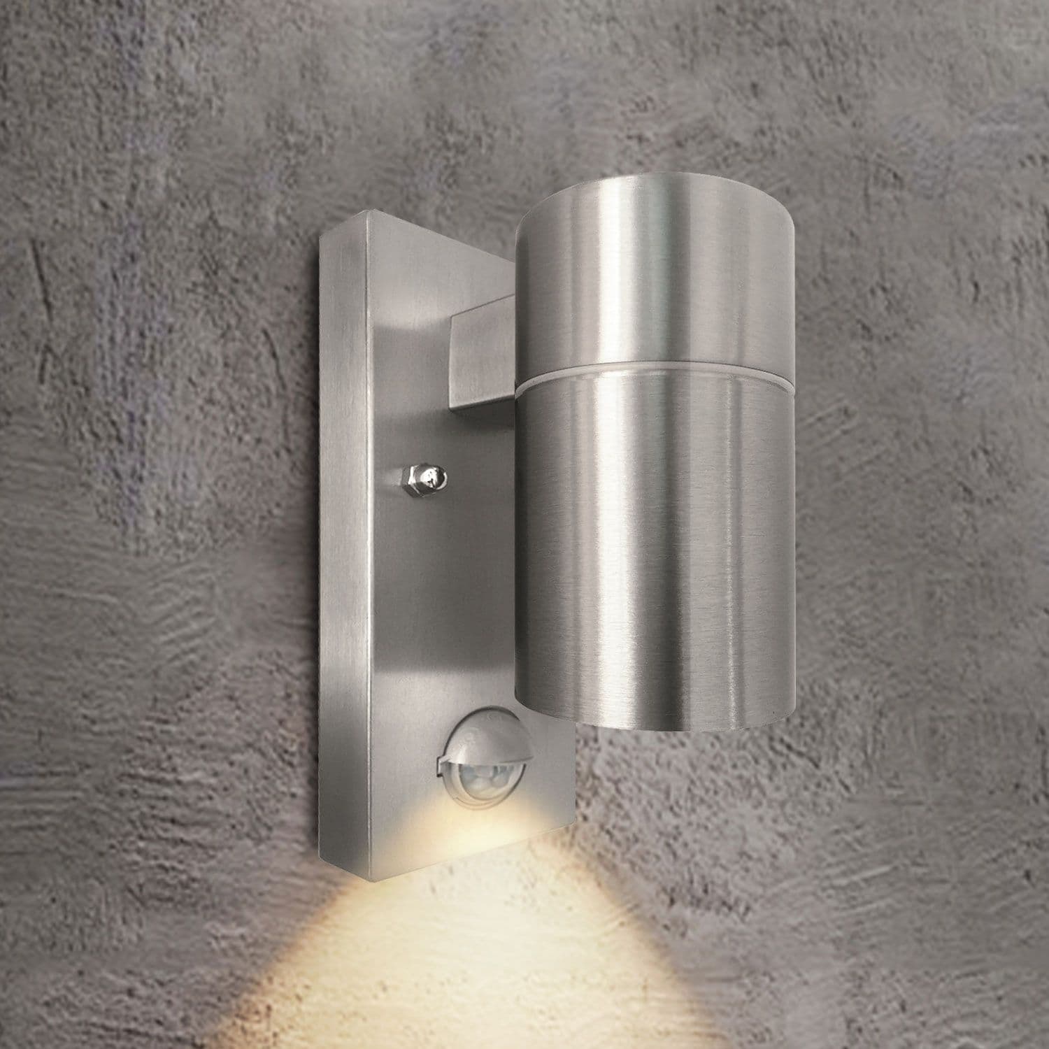 Outdoor PIR Sensor Down Wall light Stainless Steel IP44