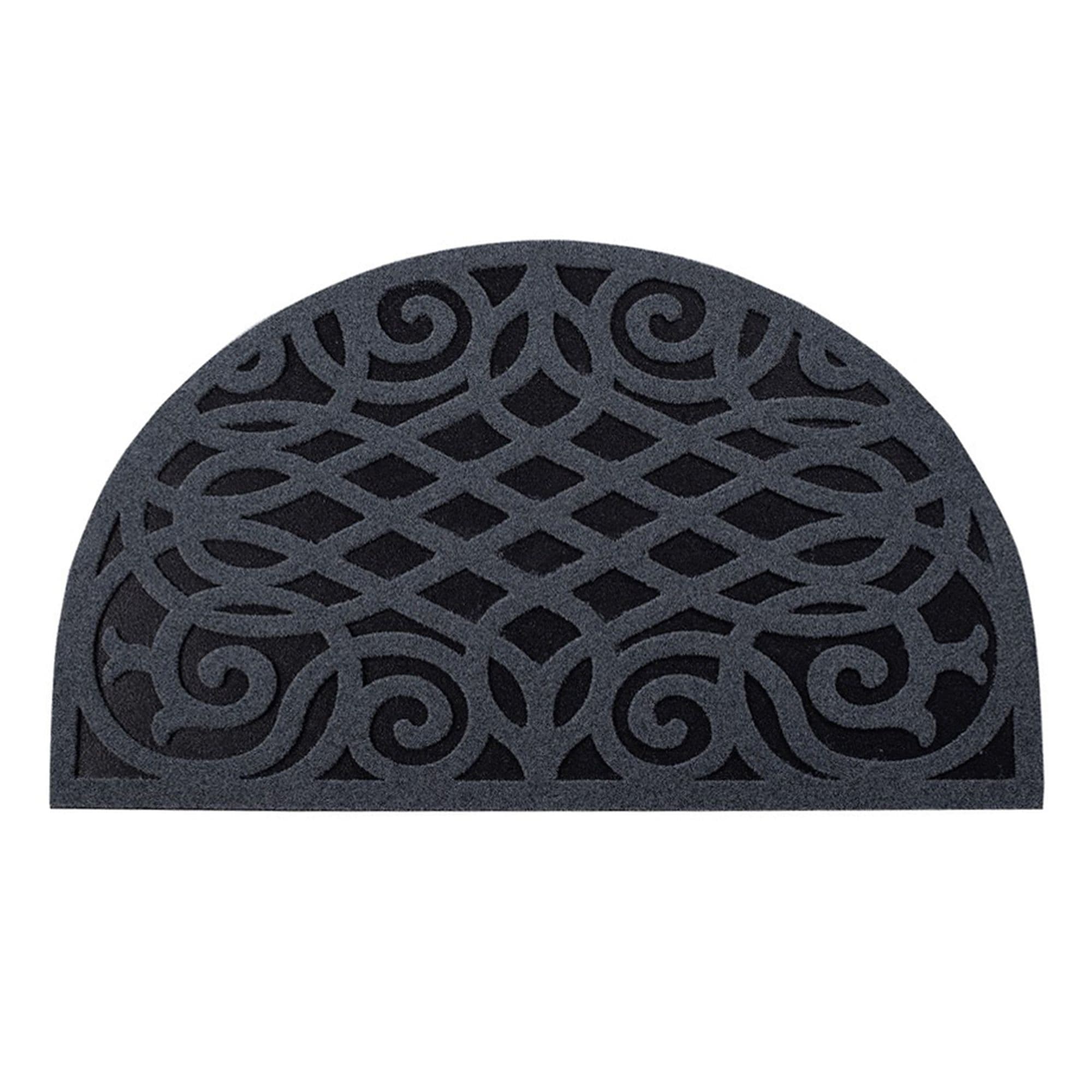 Eco Friendly Victorian Style Indoor Half Moon Door Mat 75x44cm