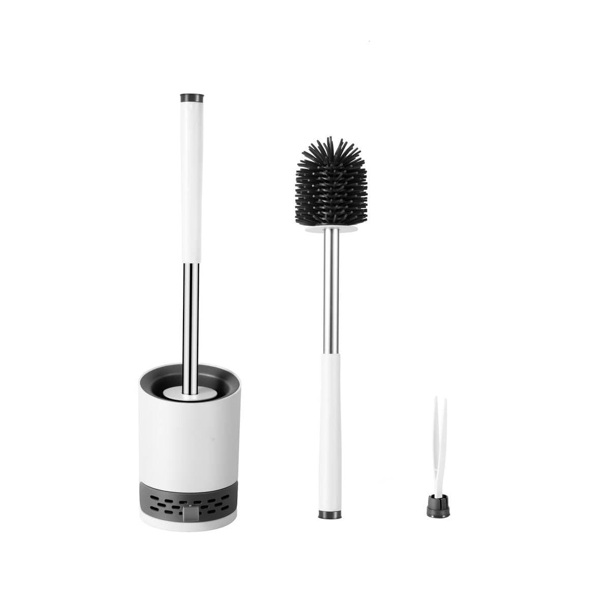 Round Toilet Brush & Holder Silicone Head