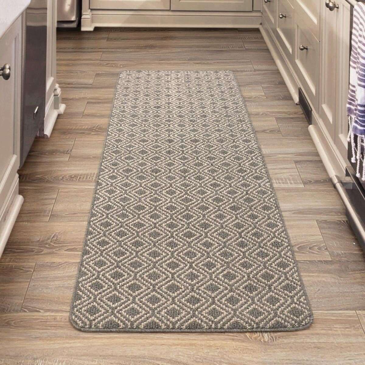 Hallway Kitchen Entrance Area Non Slip Runner Rug 180cm x 60cm Labelle Bluestone