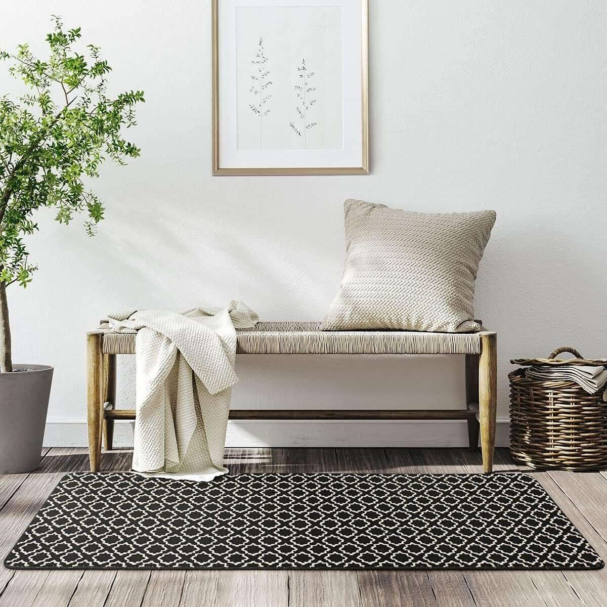 Hallway Kitchen Entrance Area Non Slip Runner Rug 180cm x 60cm Vesta Tile