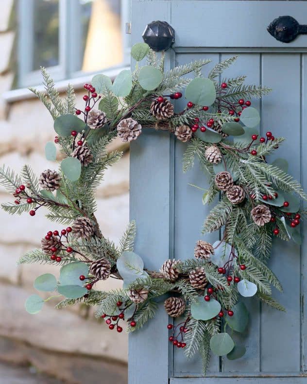 Giant Mountain Spruce Xmas Door Decoration Winter Autumn Wreath Christmas Wreath 61cm