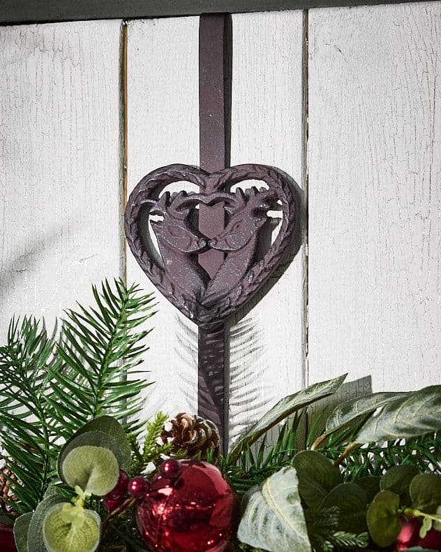 Kissing Deer Over Door Christmas Decoration Wreath Hanger Hook