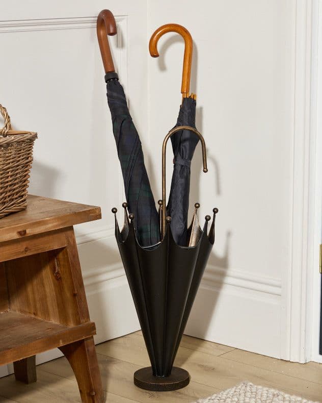 Vintage Small Gold Umbrella Stand