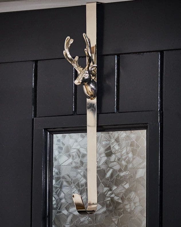 Stag Over Door Christmas Decoration Wreath Hanger Hook