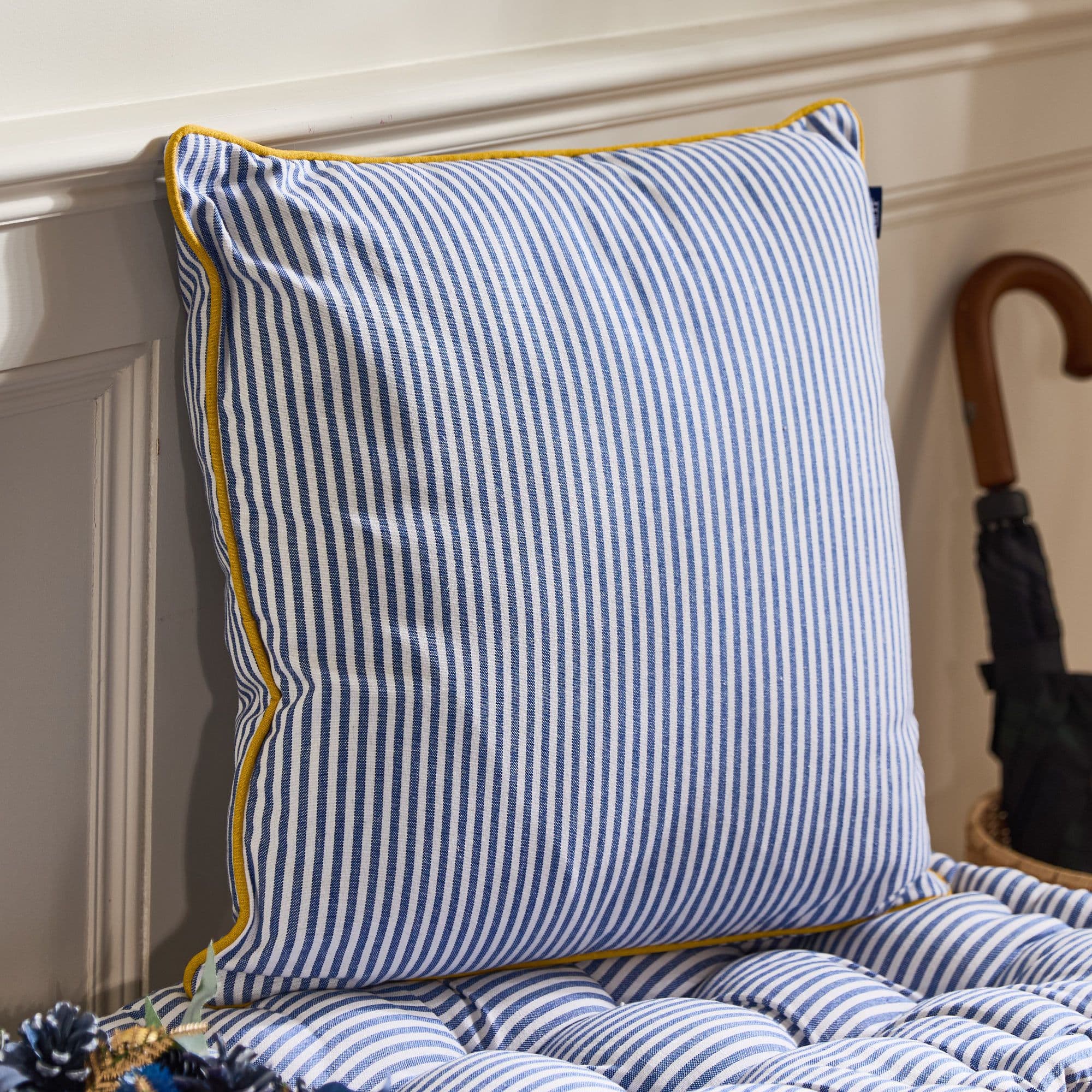 Striped Large Garden Furniture Sofa Chair Cushion Removable Inner