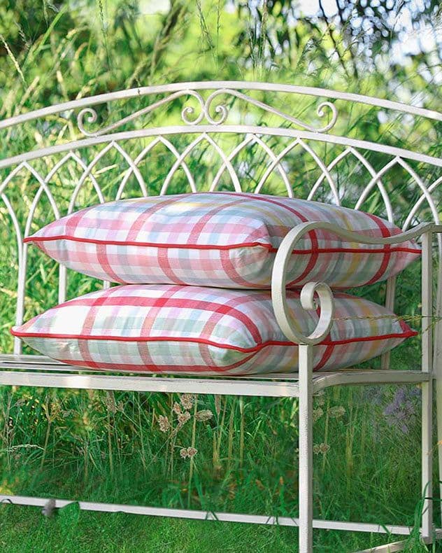 Vintage Gingham Indoor Outdoor Garden Furniture Sofa & Chair Cushion