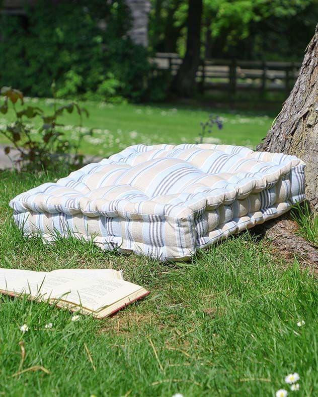 Giant Oxford Striped Outdoor Garden Chair Seat Pad Cushion