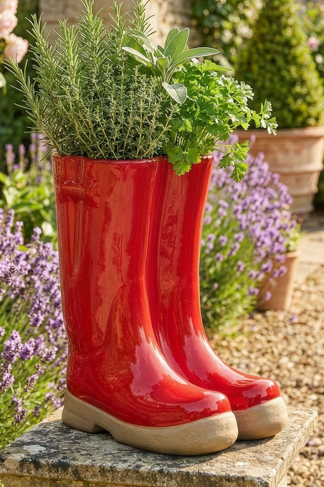 Green Wellington Large Outdoor Ceramic Indoor Outdoor Flower Pot Garden Planter Pot