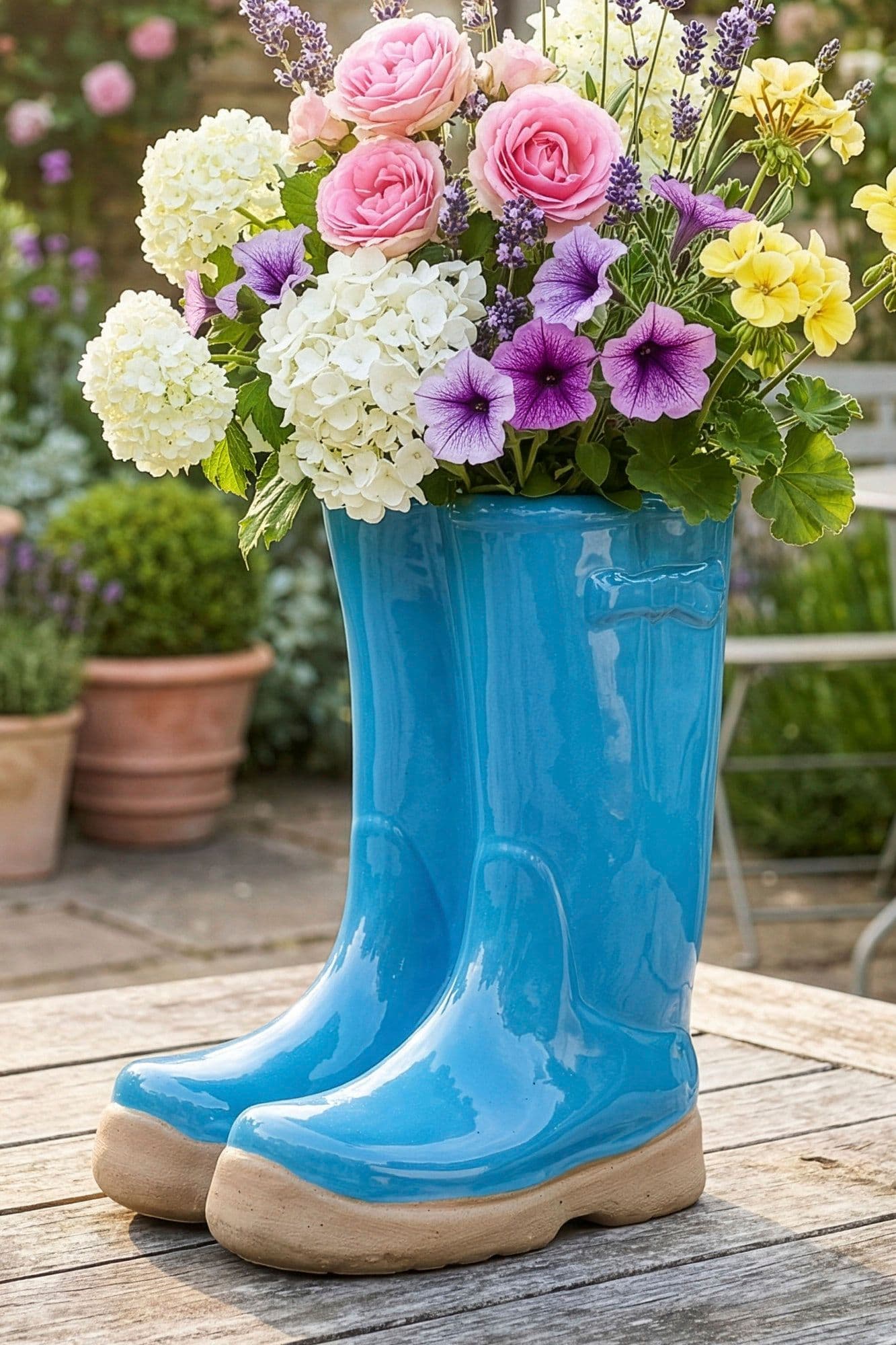 Bright Boots Large Ceramic Indoor Outdoor Flower Pot Garden Planter Pot